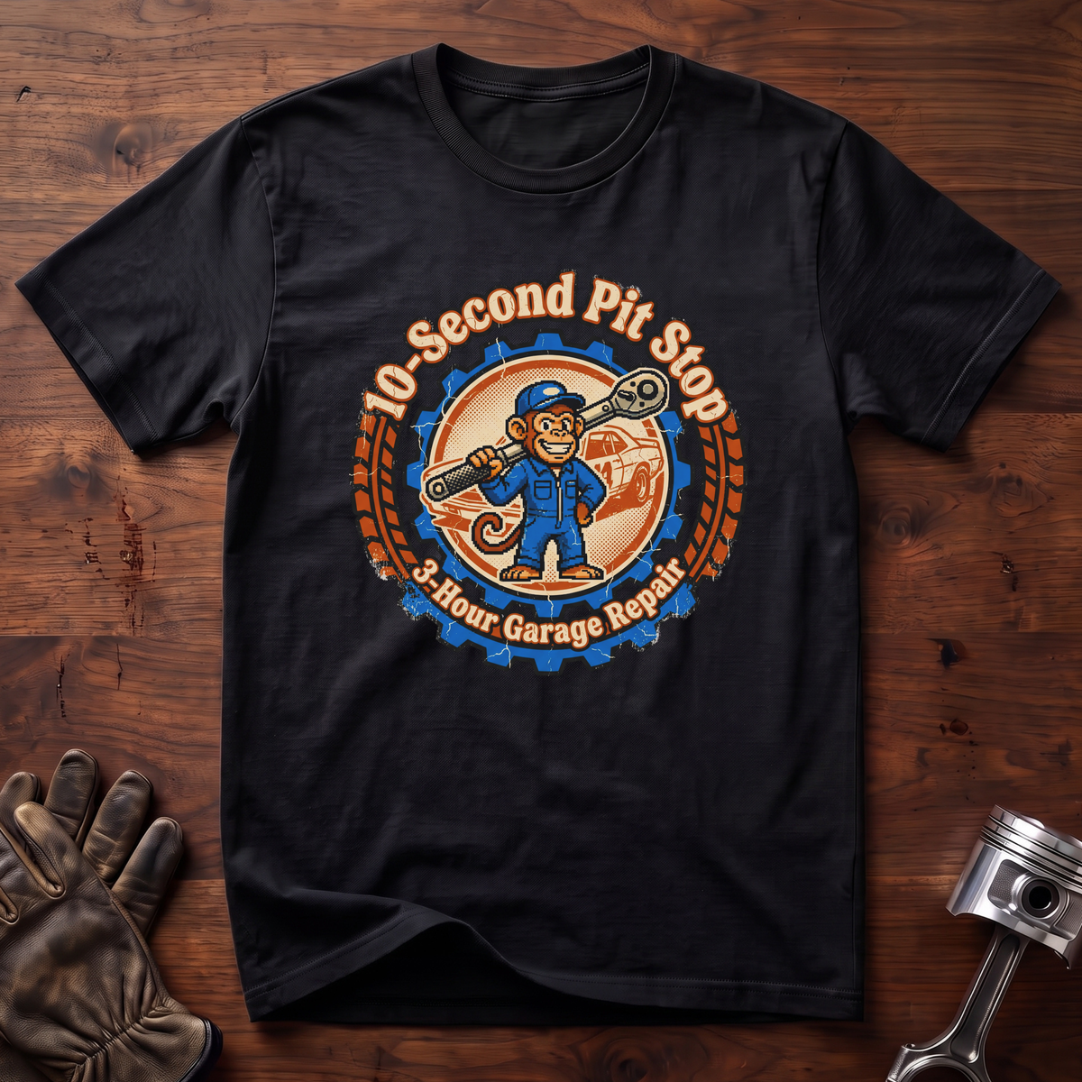 10-Second Pit Stop 3-Hour Garage repair T-Shirt