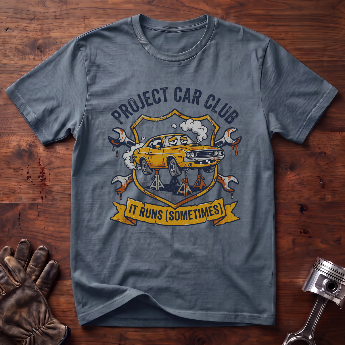 Project Car Club It Runs Sometimes T-Shirt