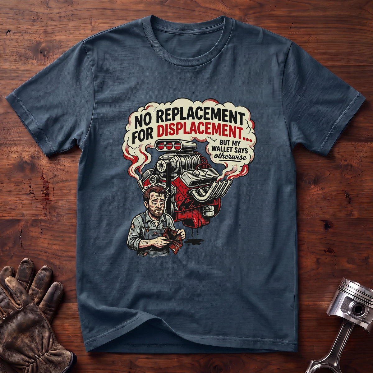 No Replacement For Displacement But Wallet Says Otherwise T-Shirt