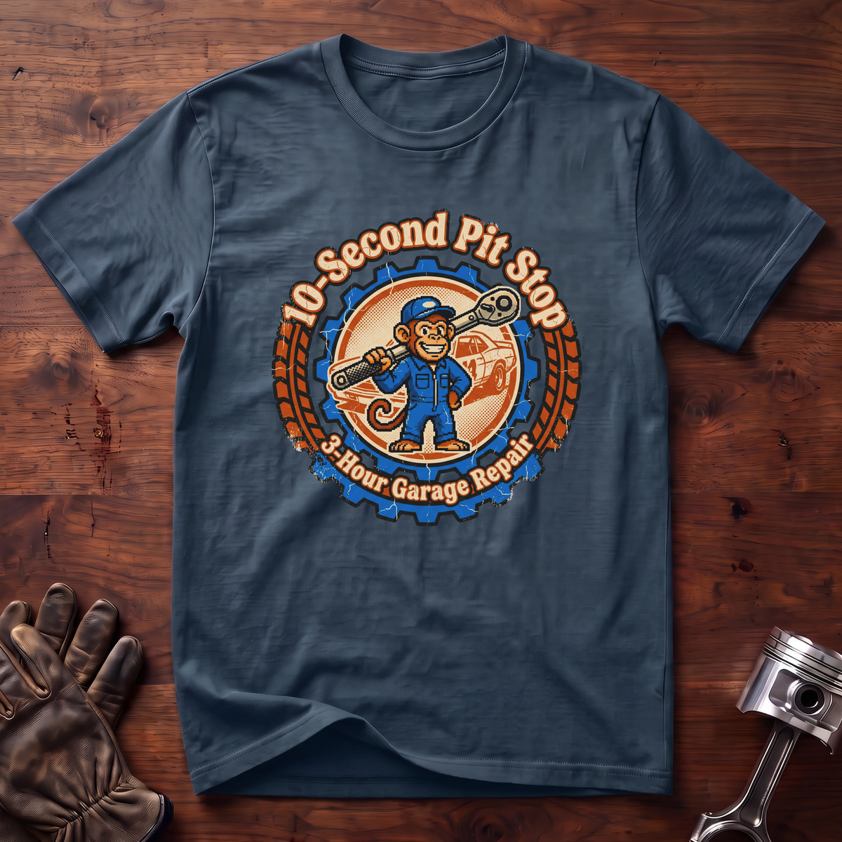 10-Second Pit Stop 3-Hour Garage repair T-Shirt