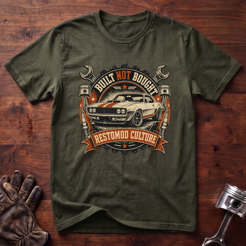 Built Not Bought Restomod Culture T-Shirt
