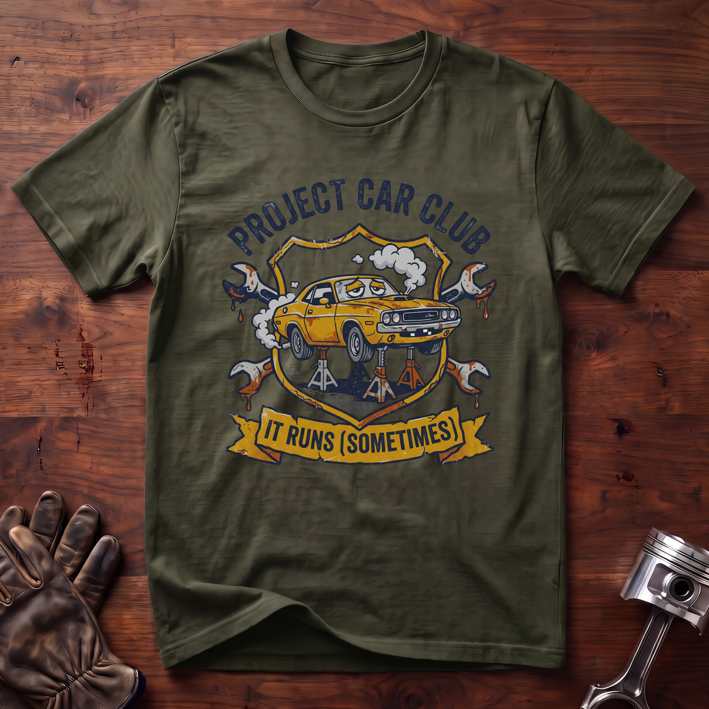 Project Car Club It Runs Sometimes T-Shirt