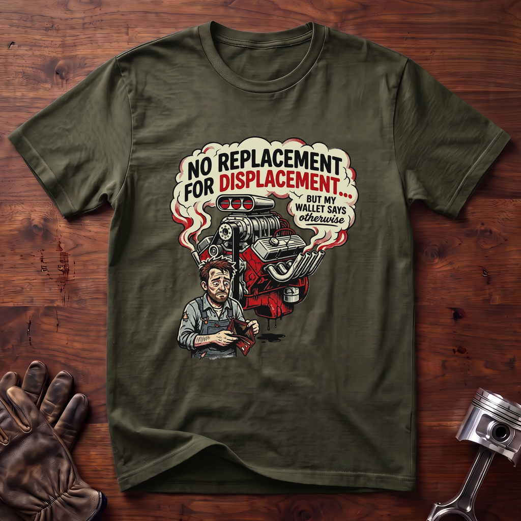 No Replacement For Displacement But Wallet Says Otherwise T-Shirt