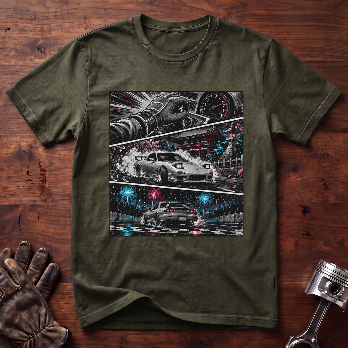 Drifting and Winning Mazda RX7 T-Shirt