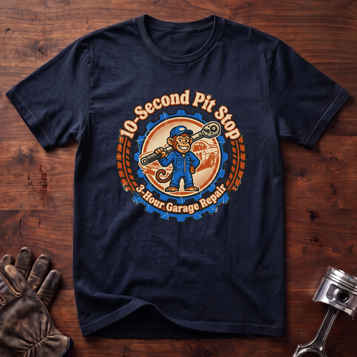 10-Second Pit Stop 3-Hour Garage repair T-Shirt