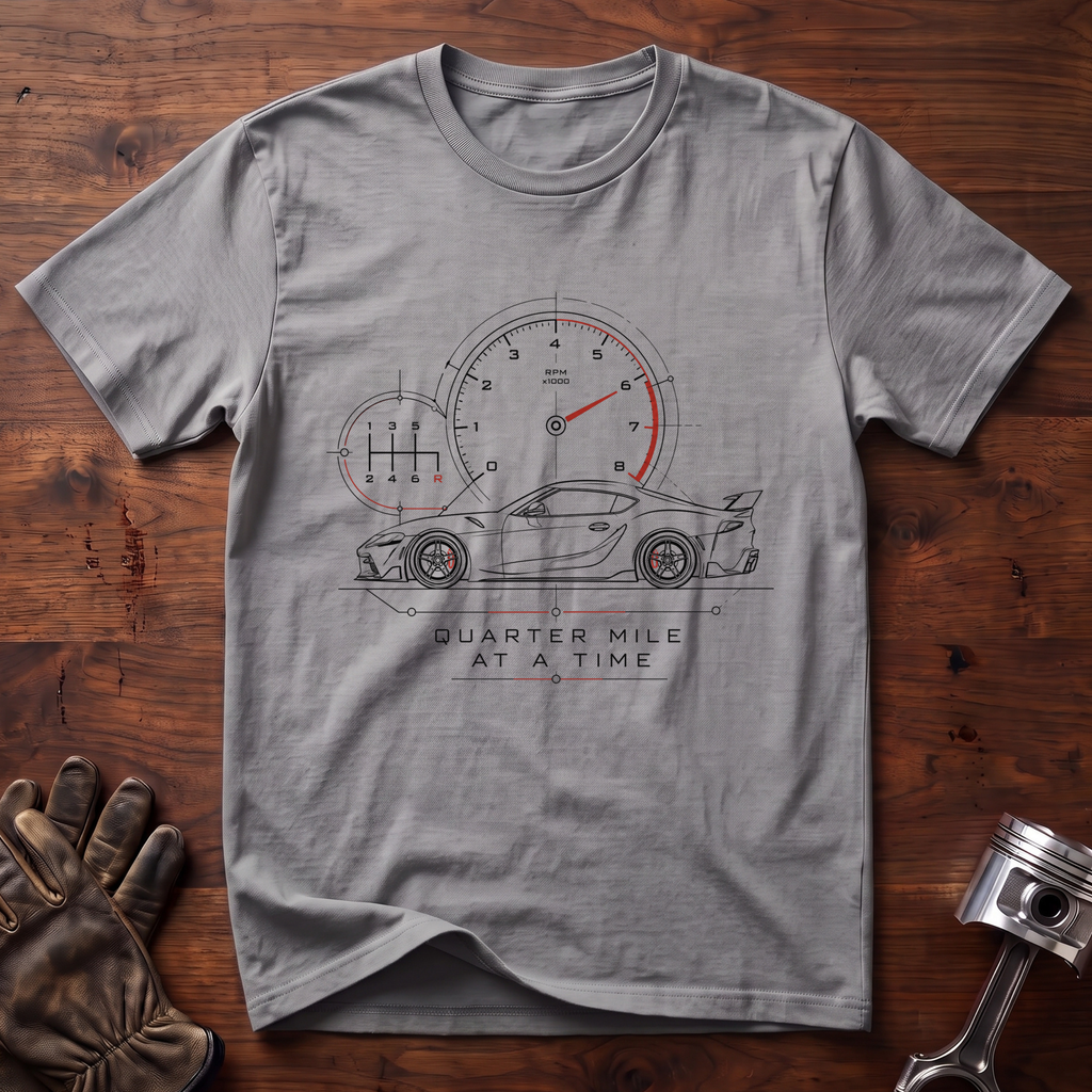 Quarter Mile At A Time Modern Supra T-Shirt