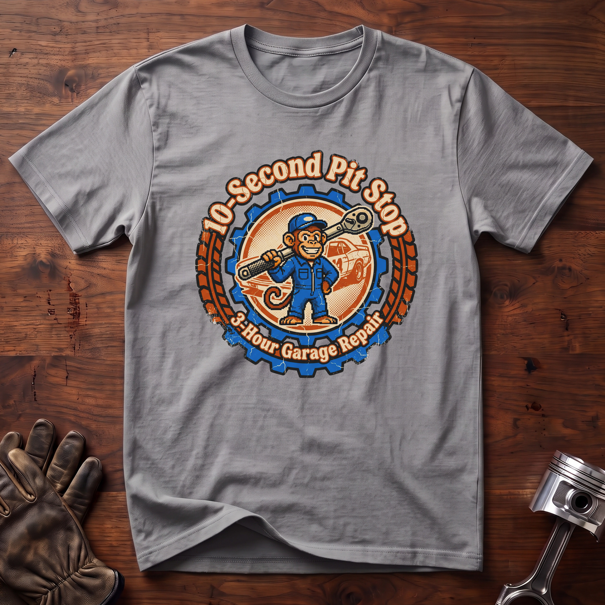 10-Second Pit Stop 3-Hour Garage repair T-Shirt