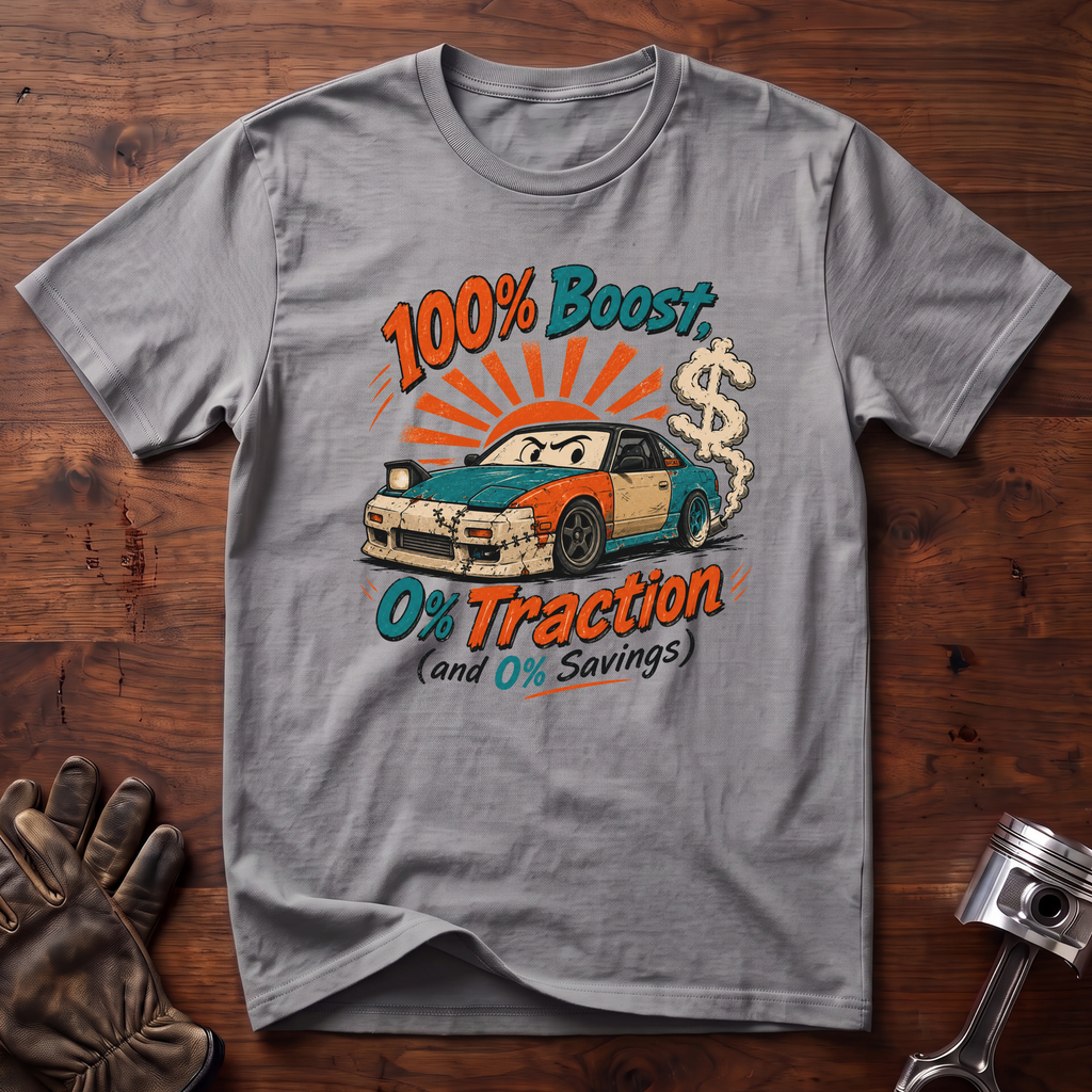 100% Boost 0% Traction and 0% Savings T-Shirt
