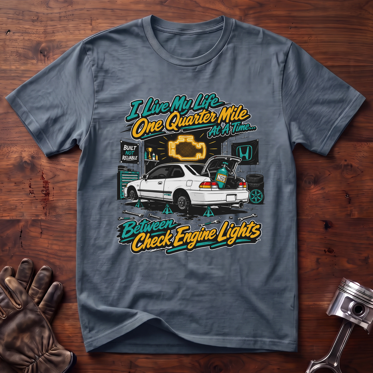 I Live A Quarter Mile At A Time Between Check Engine Lights T-Shirt