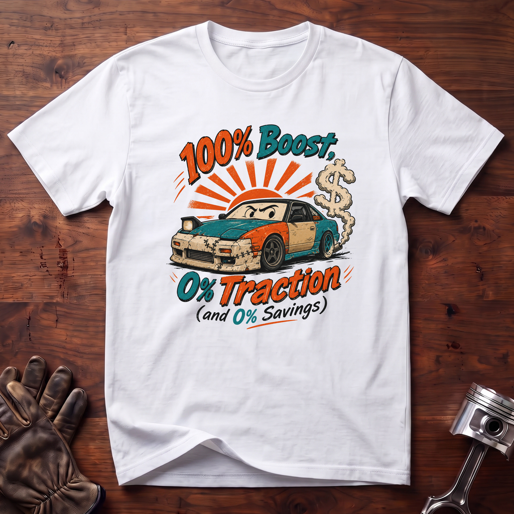 100% Boost 0% Traction and 0% Savings T-Shirt