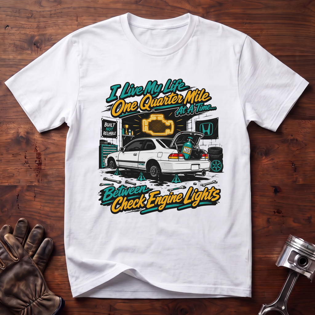 I Live A Quarter Mile At A Time Between Check Engine Lights T-Shirt