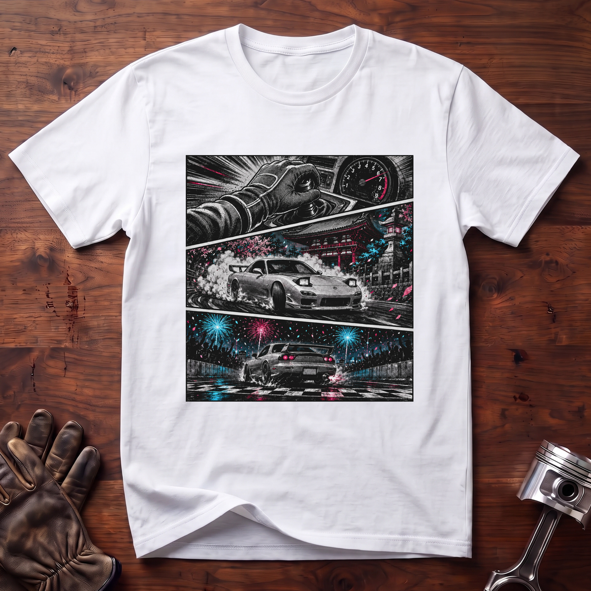 Drifting and Winning Mazda RX7 T-Shirt
