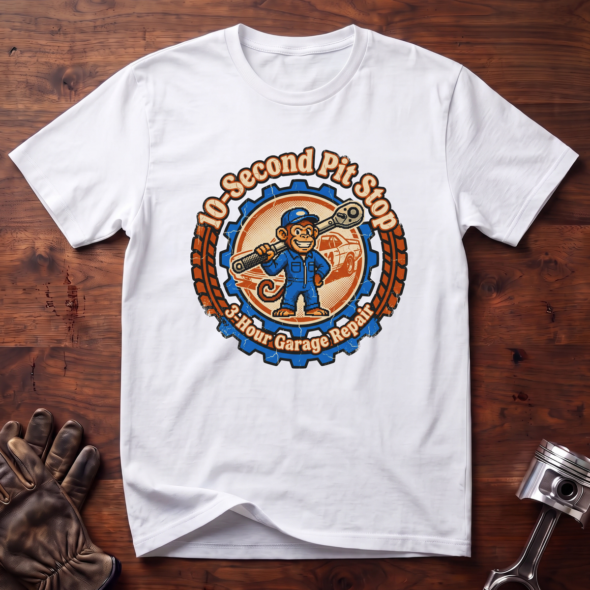 10-Second Pit Stop 3-Hour Garage repair T-Shirt
