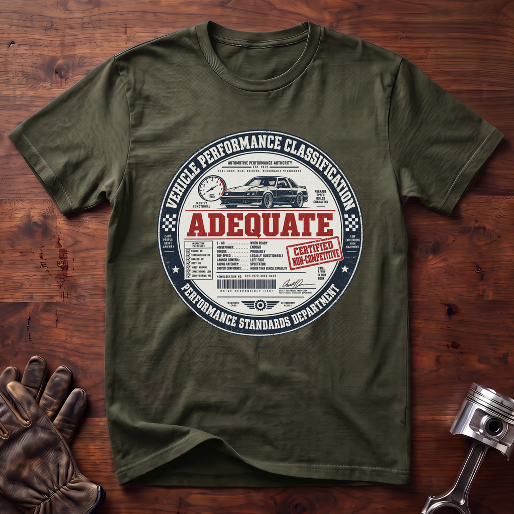 Vehicle Performance Classification T-Shirt