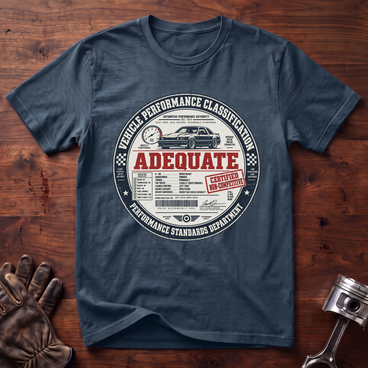 Vehicle Performance Classification T-Shirt