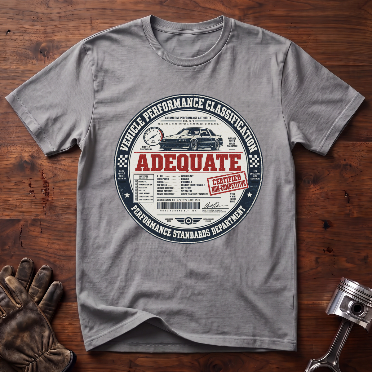 Vehicle Performance Classification T-Shirt