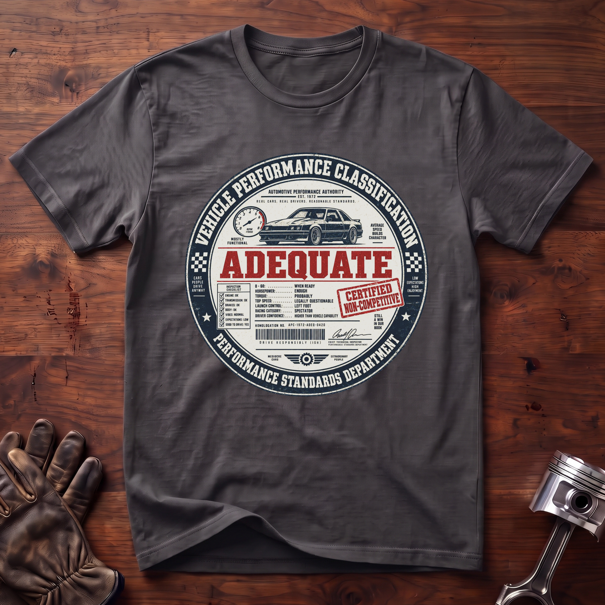 Vehicle Performance Classification T-Shirt