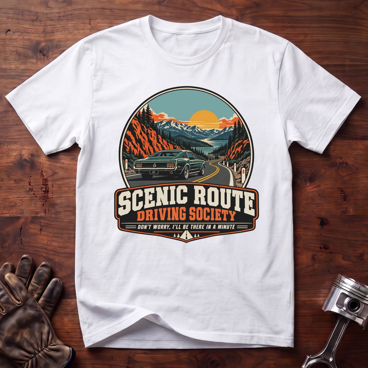 Scenic Route Driving Society: Mustang Fastback Edition T-Shirt