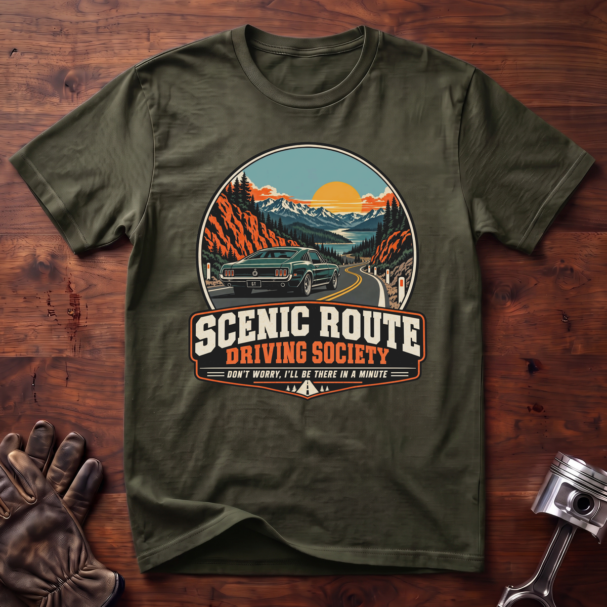 Scenic Route Driving Society: Mustang Fastback Edition T-Shirt