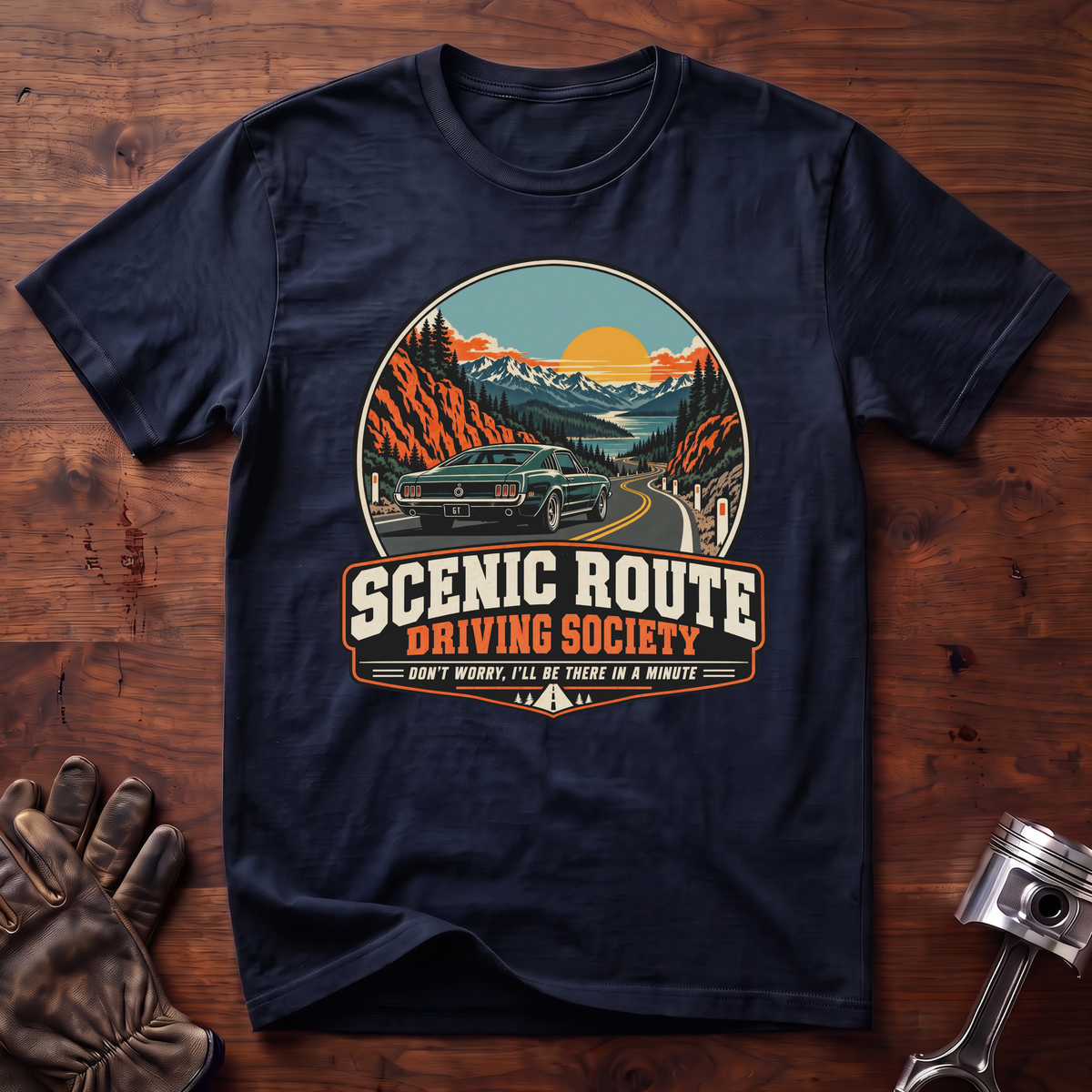 Scenic Route Driving Society: Mustang Fastback Edition T-Shirt