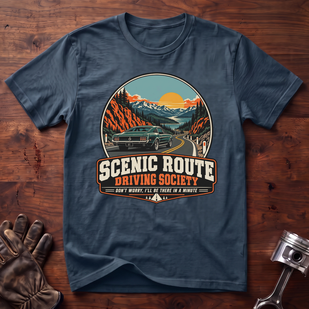 Scenic Route Driving Society: Mustang Fastback Edition T-Shirt