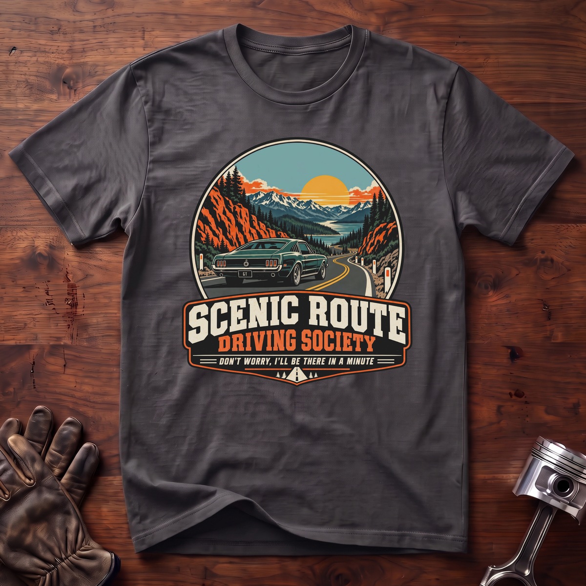 Scenic Route Driving Society: Mustang Fastback Edition T-Shirt