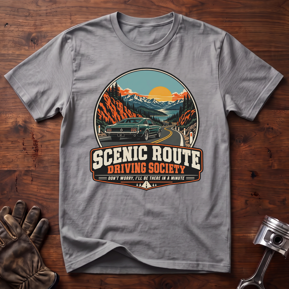 Scenic Route Driving Society: Mustang Fastback Edition T-Shirt