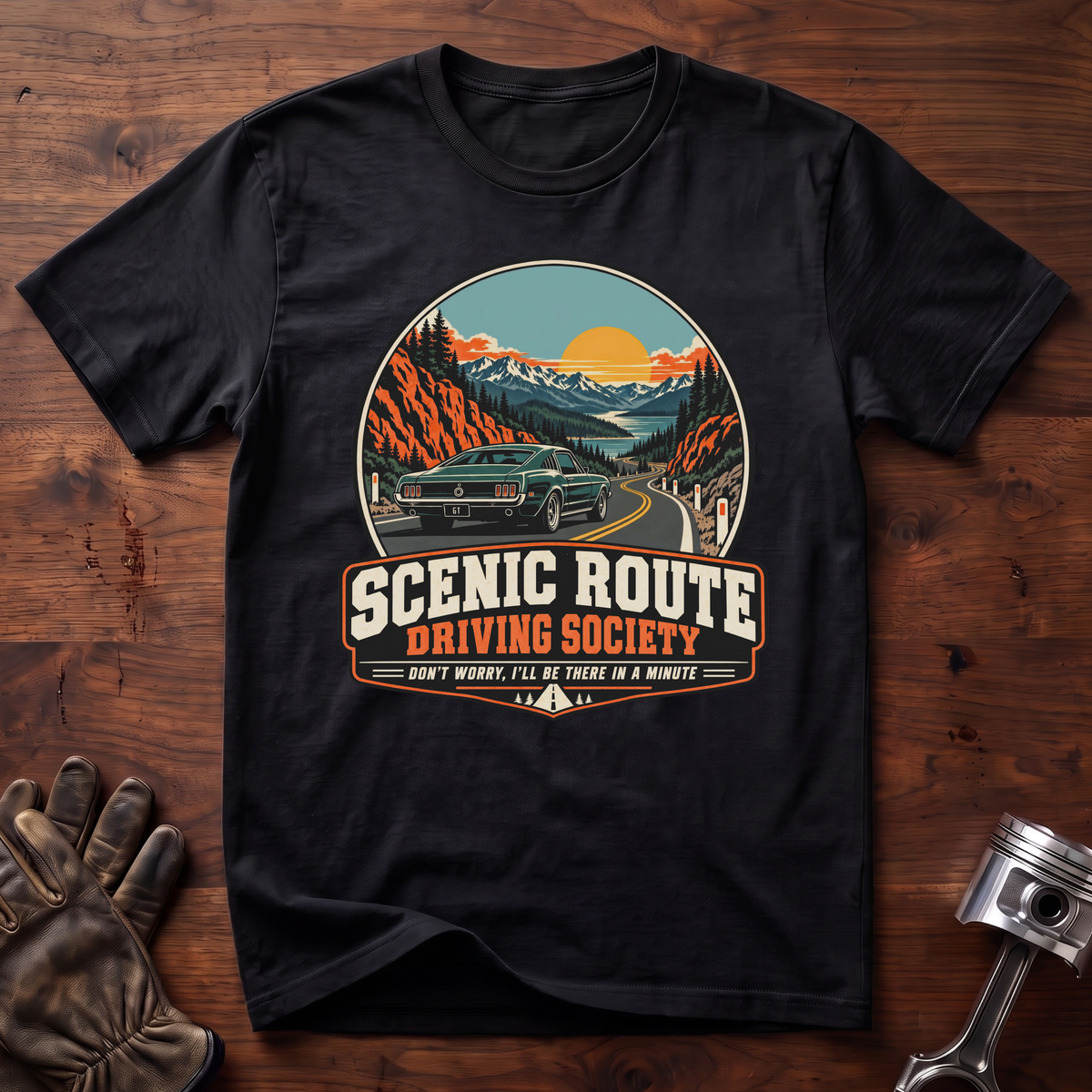 Scenic Route Driving Society: Mustang Fastback Edition T-Shirt