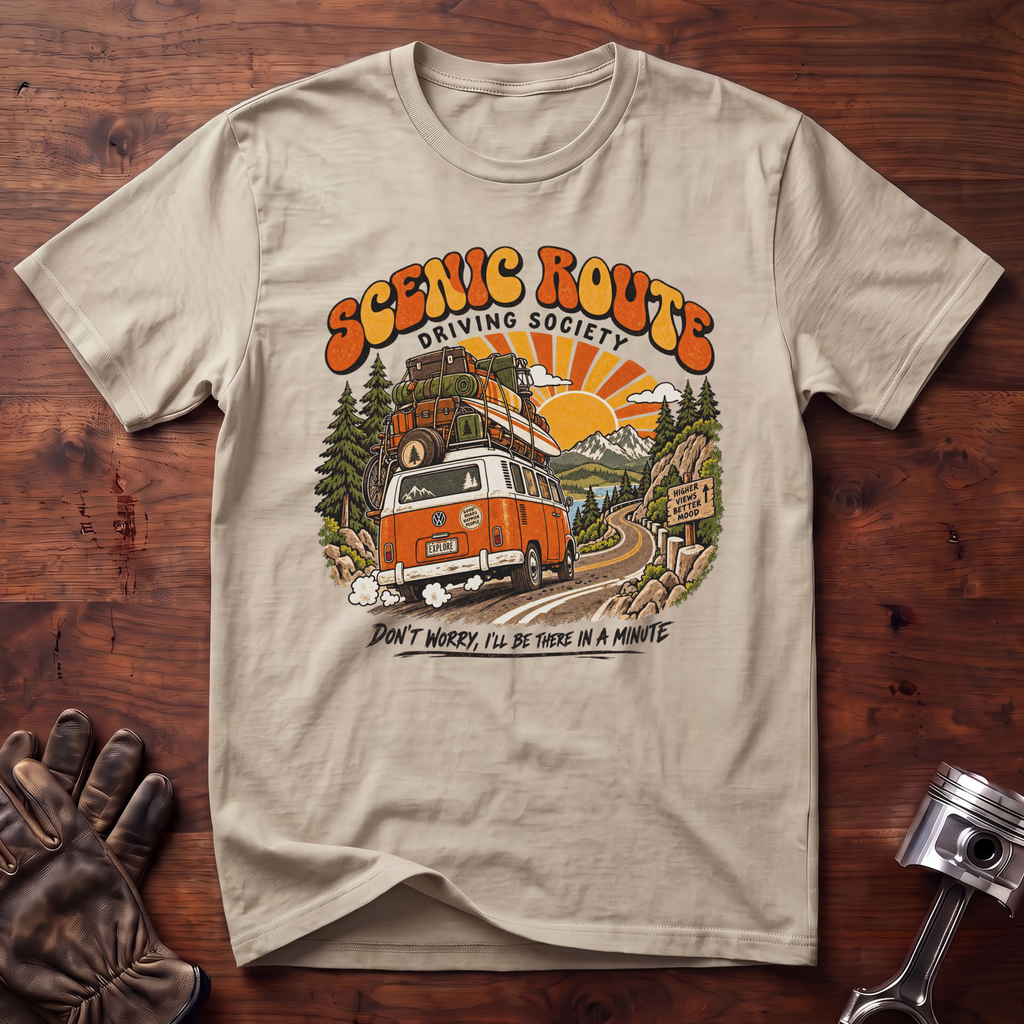 Scenic Route Driving Society: VW Bus "Combi" Edition T-Shirt