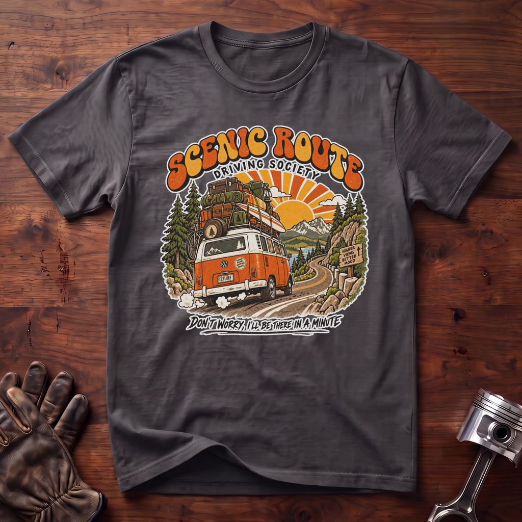 Scenic Route Driving Society: VW Bus "Combi" Edition T-Shirt