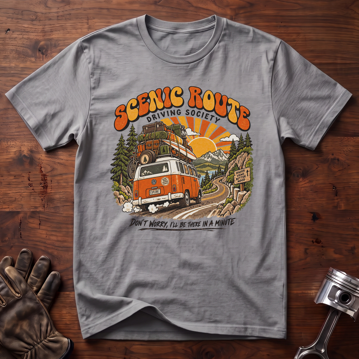 Scenic Route Driving Society: VW Bus "Combi" Edition T-Shirt