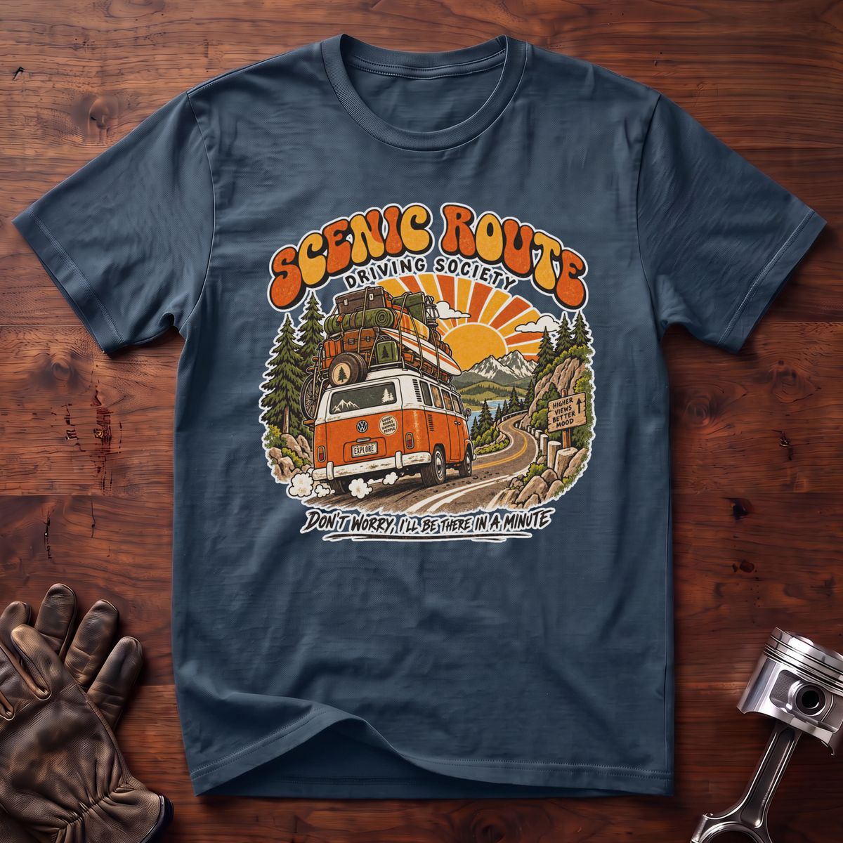 Scenic Route Driving Society: VW Bus "Combi" Edition T-Shirt