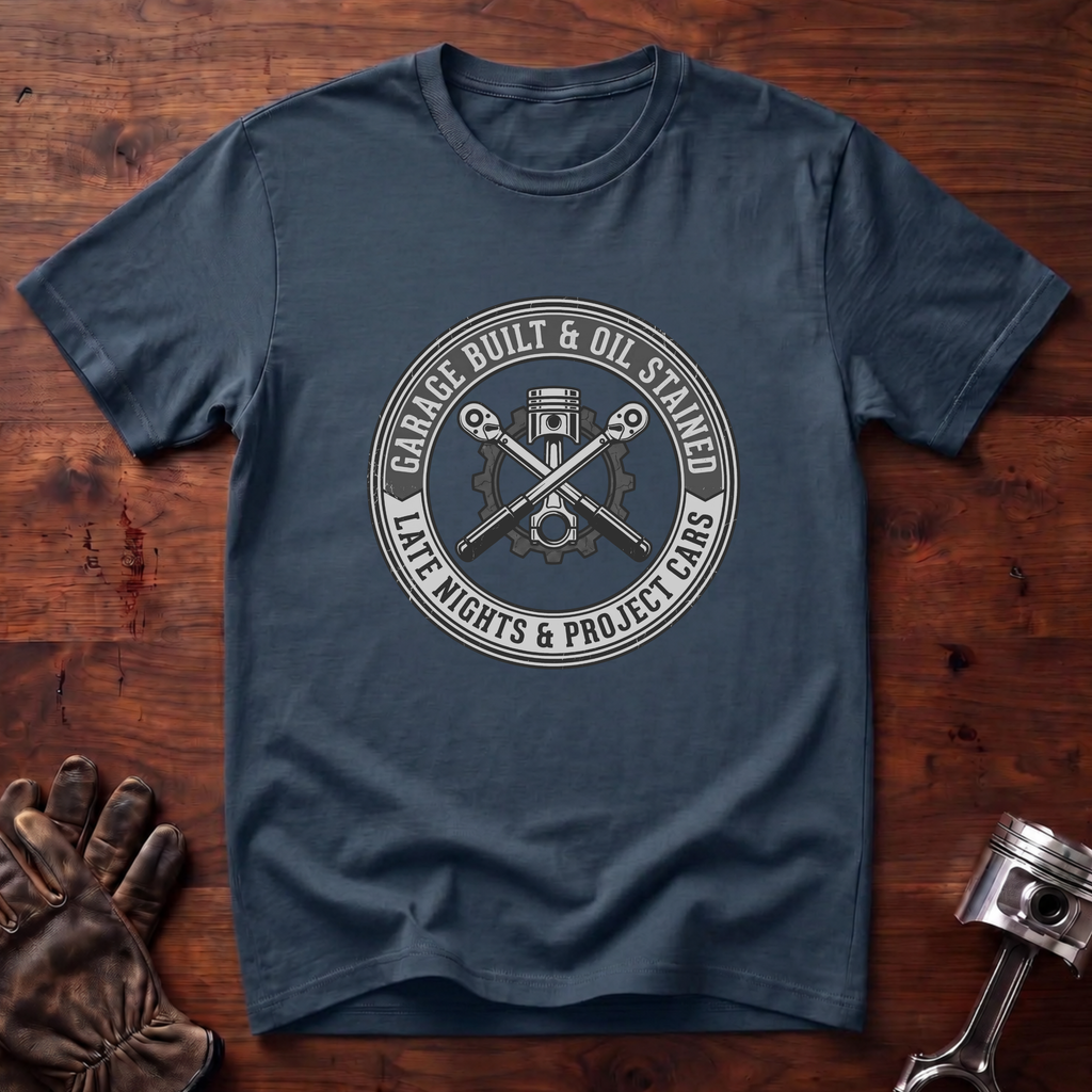 Garage Built & Oil Stained T-Shirt
