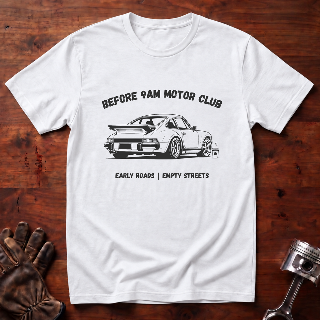 Before 9 AM Motor Club T-Shirt