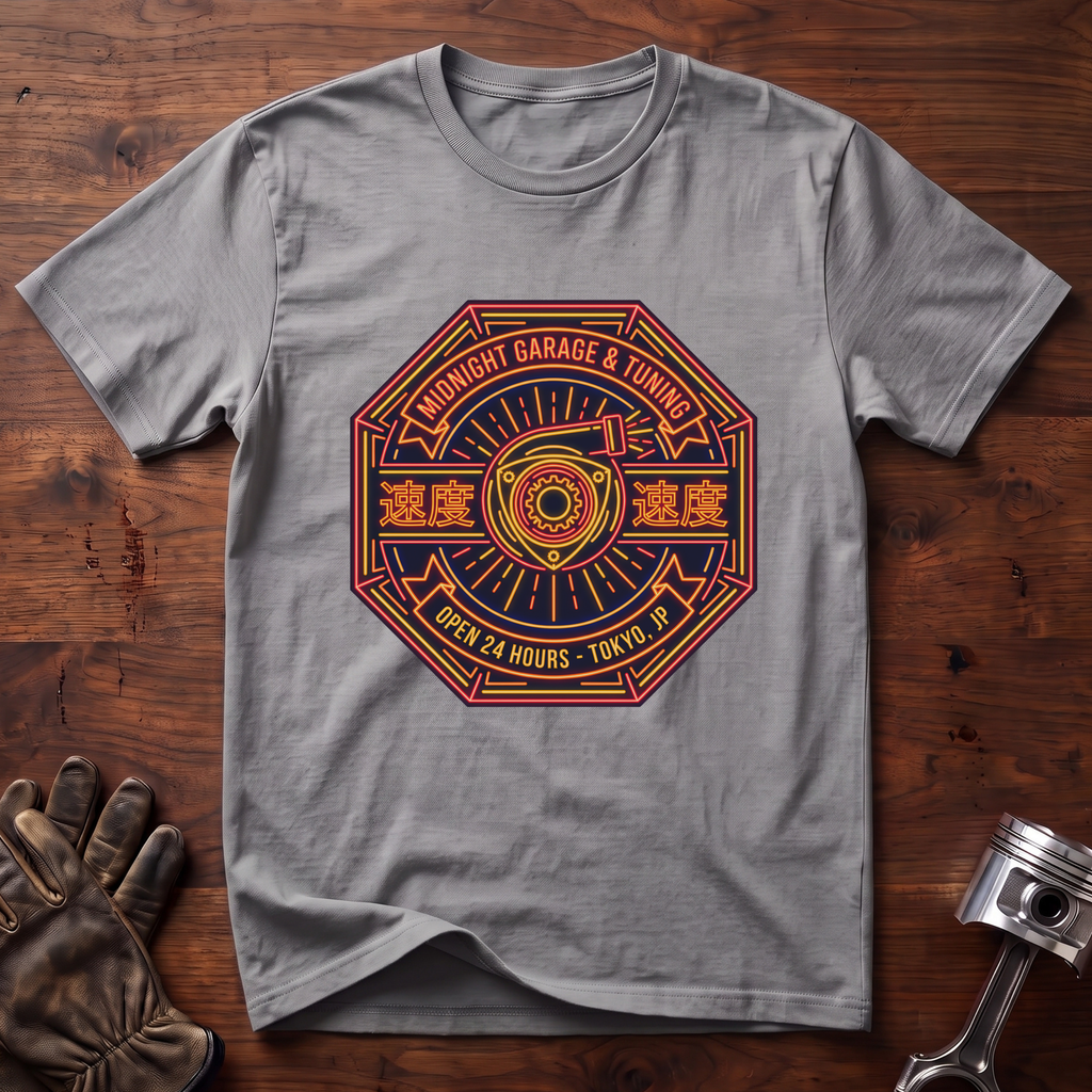 Midnight Garage and Tuning (text: "Speed") T-Shirt