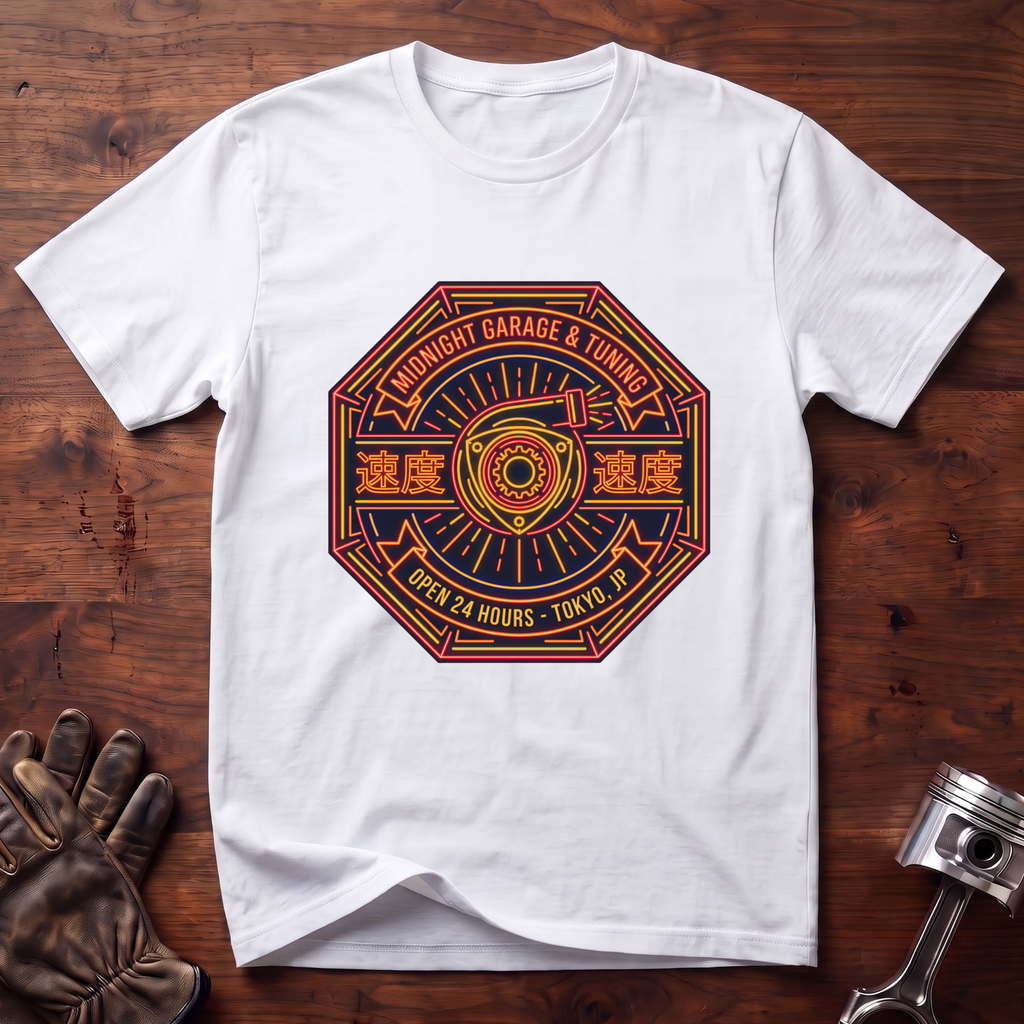 Midnight Garage and Tuning (text: "Speed") T-Shirt