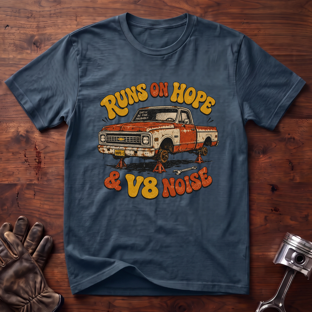 Runs On Hope and V8 Noise T-Shirt