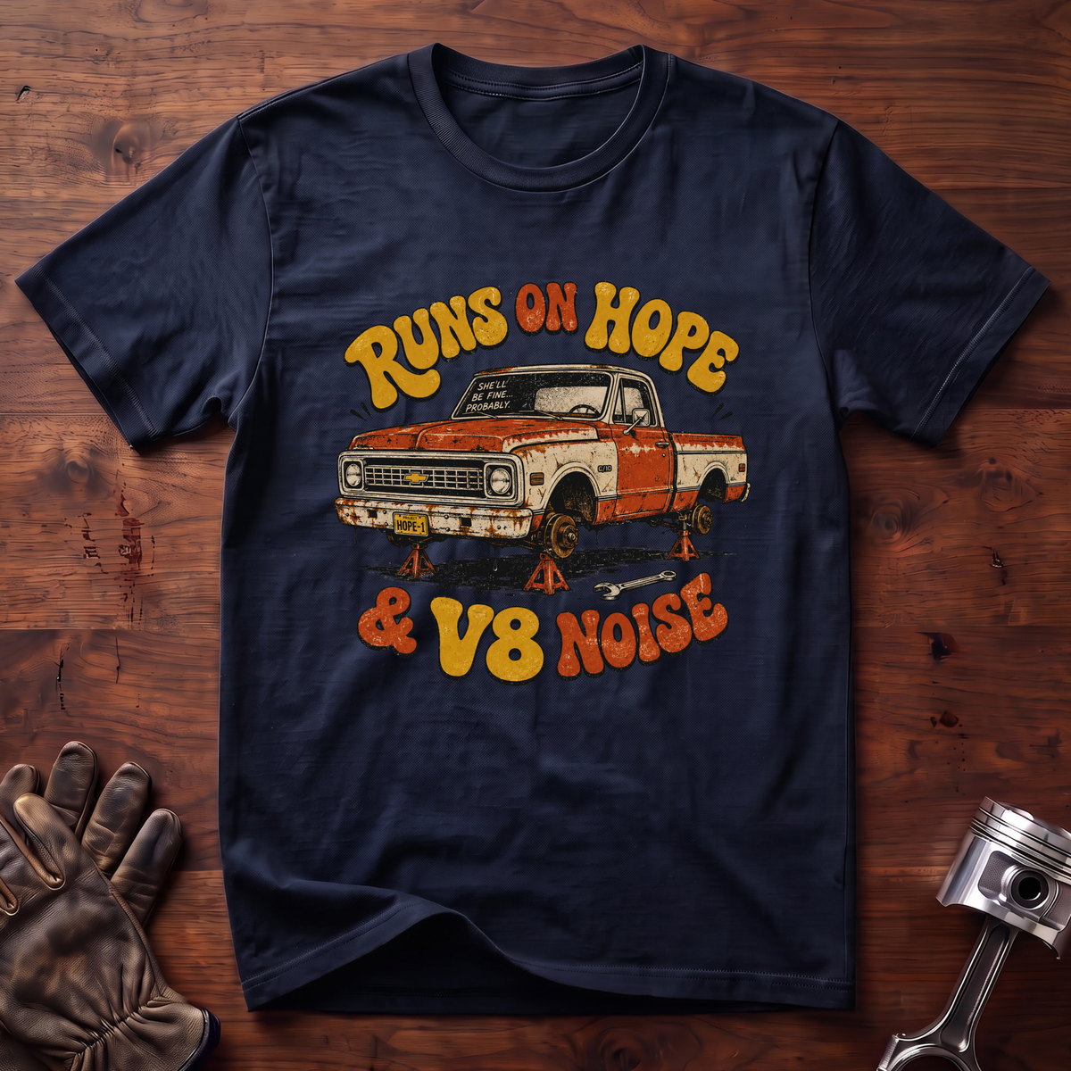 Runs On Hope and V8 Noise T-Shirt