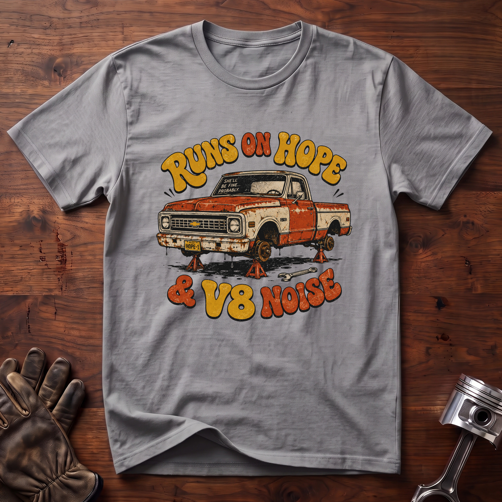 Runs On Hope and V8 Noise T-Shirt