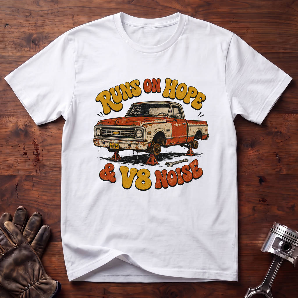 Runs On Hope and V8 Noise T-Shirt