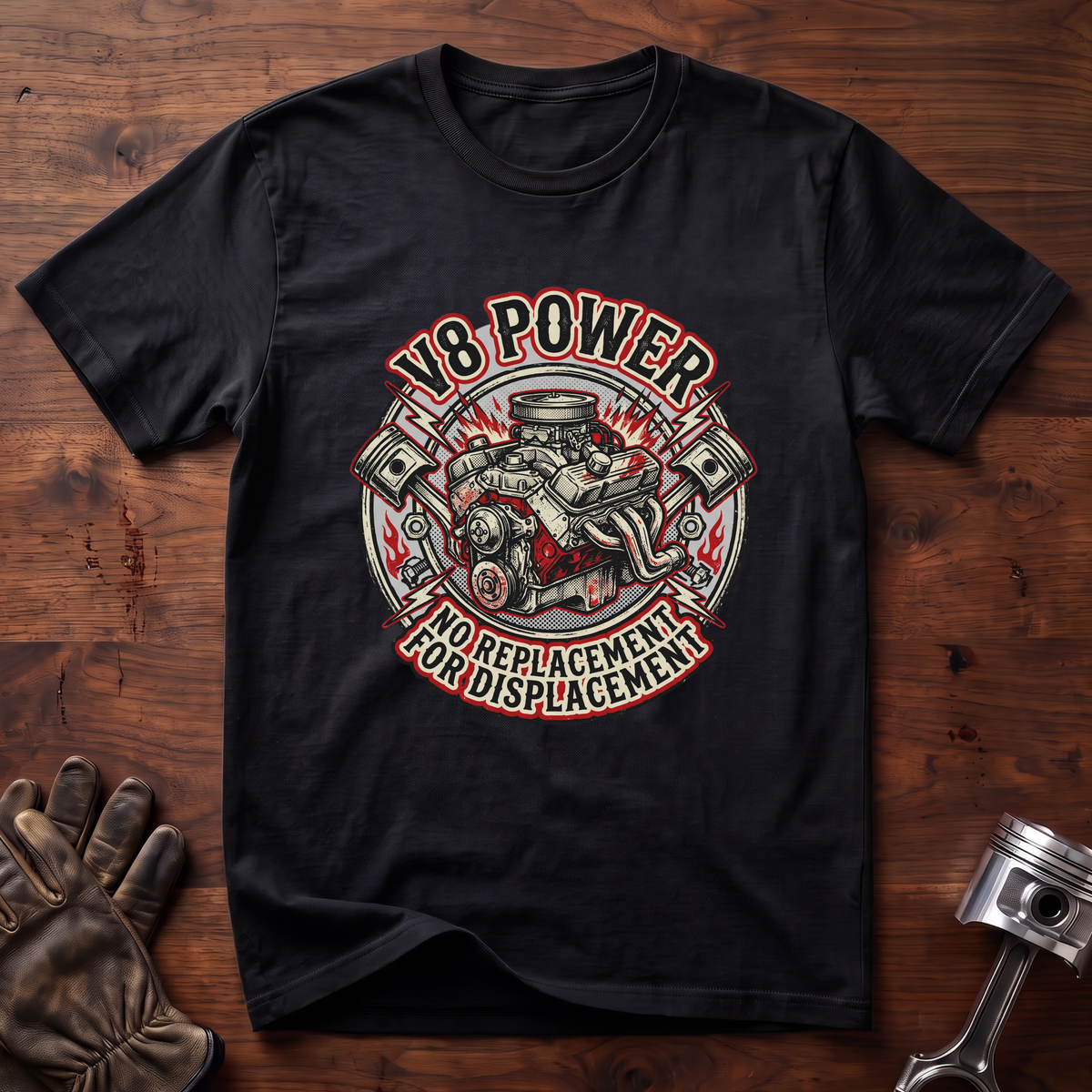 V8 Power No Replacement for Displacement T-Shirt