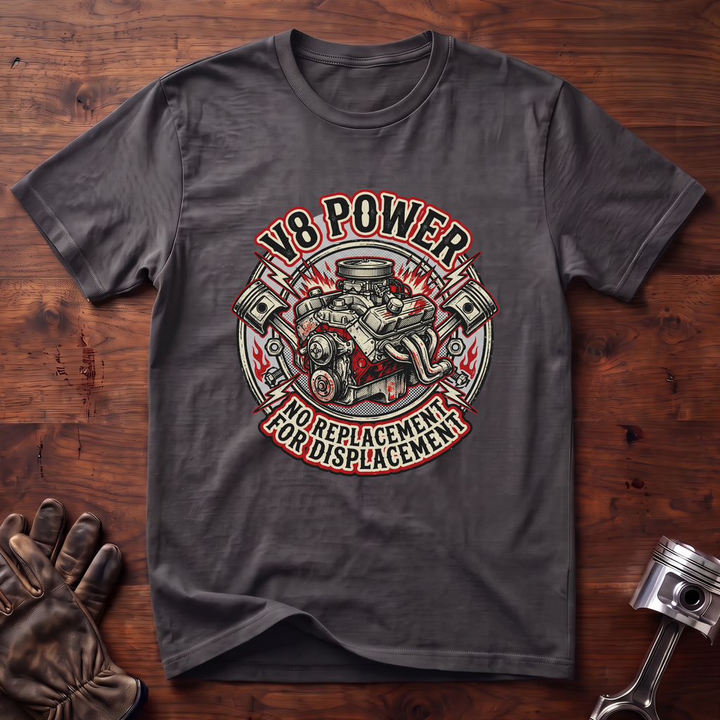 V8 Power No Replacement for Displacement T-Shirt
