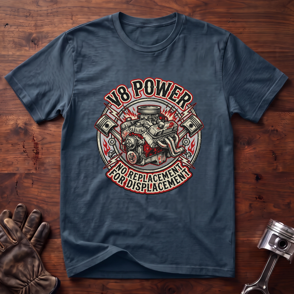 V8 Power No Replacement for Displacement T-Shirt