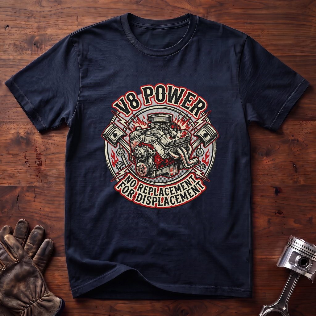 V8 Power No Replacement for Displacement T-Shirt