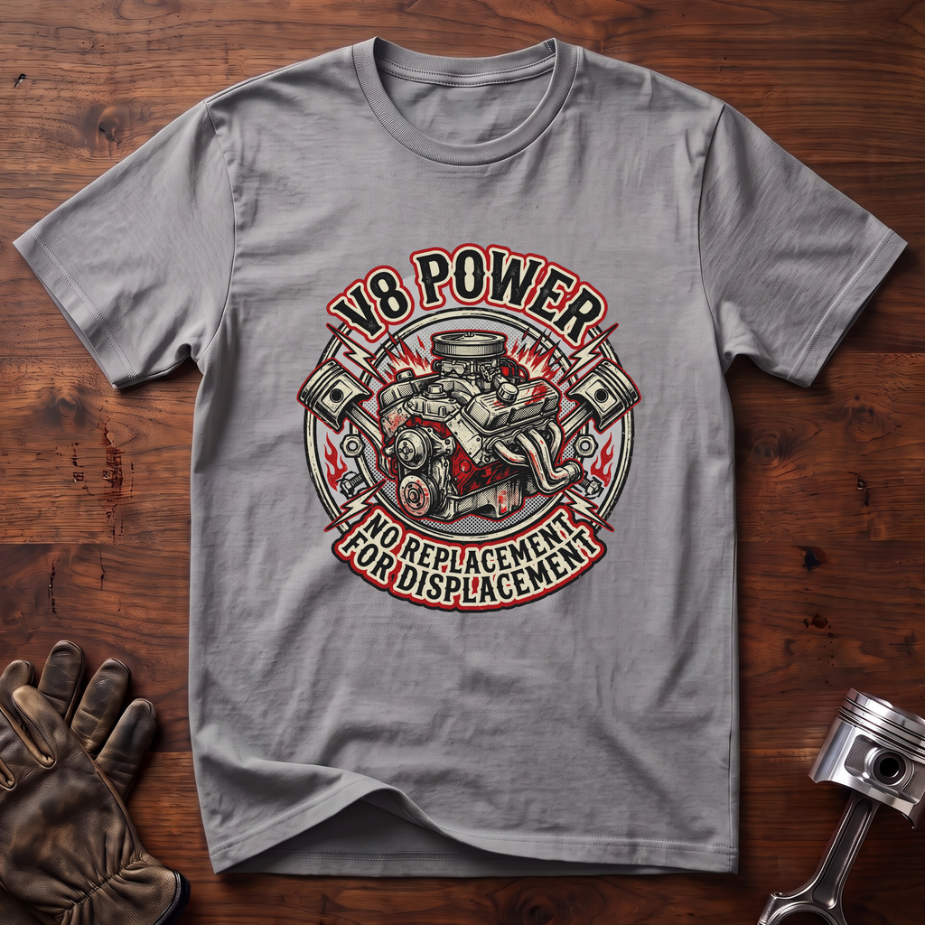 V8 Power No Replacement for Displacement T-Shirt